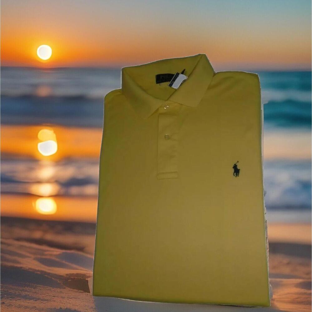 POLO RALPH LAUREN BIG&TALL SIZE 1XB YELLOW POLO SHIRT